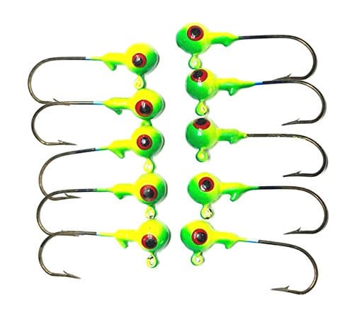Kathy store INC 10 Pcs Jig Ball Hook, Jig Head Fishing Hooks Lures Bait