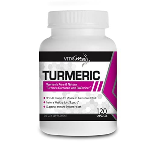 Vitamiss Turmeric – Turmeric Curcumin 95% 1,000mg servings, Support Joints, Vision &amp; Liver with Powerful Anti-inflammatory and Anti-Aging Benefits