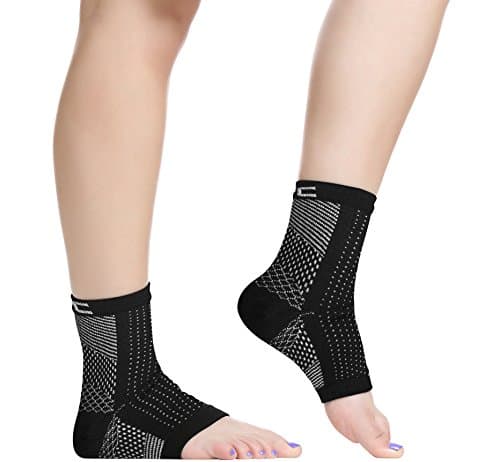 Bcurb Plantar Fasciitis Ankle Compression Sleeve (2 Pair) Foot Heel Support