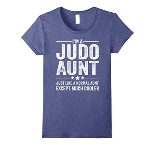 Womens Judo Aunt Just Like A Normal Aunt Much Cooler Shirt Small Heather Blue