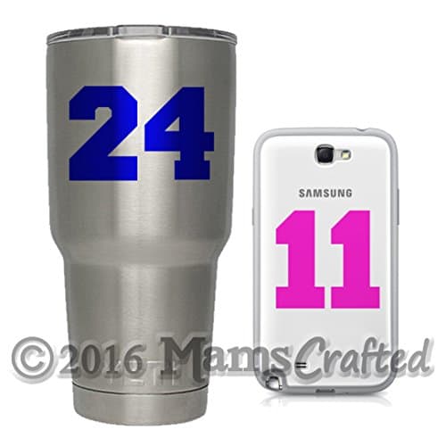 Varsity Sports Number Personalized Custom Vinyl Decal