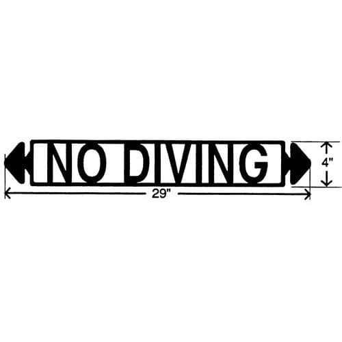 Self Adhesive Pool Sign NO DIVING