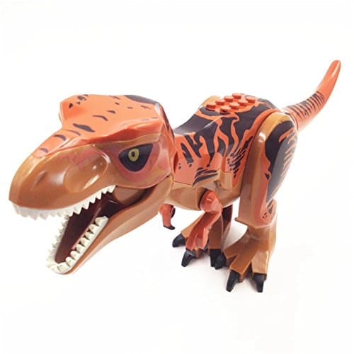 Sunworld Jurassic World Dinosaur Toy Figures Bricks CZP Tyrannosaurus Rex Building Dinosaur Toys (Brown)
