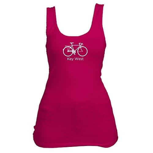 Key West, Florida Bicycle - Women's Tank Top (Large, Raspberry)