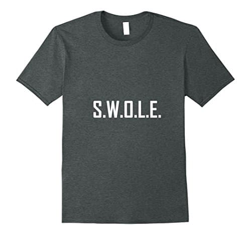 Men's Swole - Swat Style Swole T Shirt - Rocking the Swole Patrol  XL Dark Heather