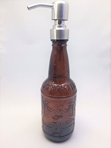 Glass Dispenser for Soap/Lotion - VINTAGE Sarsaparrilla - Reclaimed Sarsaparilla Bottle