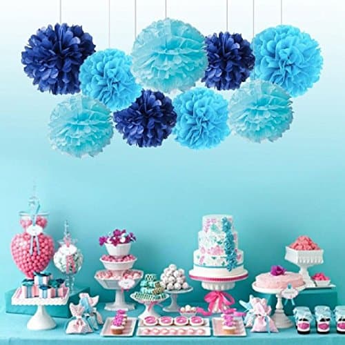 9pcs 8 10Inch Tissue Paper Pom Poms