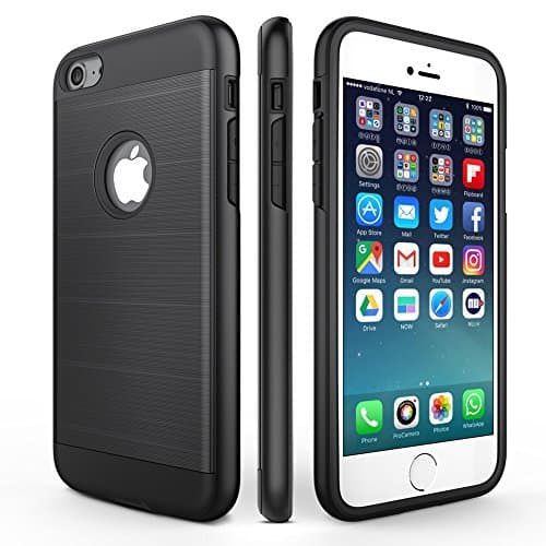iPhone 6 Case, iPhone 6S Case, Seiso [Shock-Absorption] Bumper Corner Dual Guard Protective Shell Scratch-Resistant Rugged Cover for Apple iPhone 6/6S (Black)