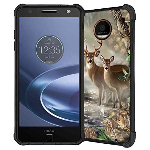 Moto Z Force Case, ABLOOMBOX Vector forest camouflage Pattern Shock Absorption Soft Bumper Slim Rubber Protective Case Cover for Motorola Moto Z Force Droid Edition