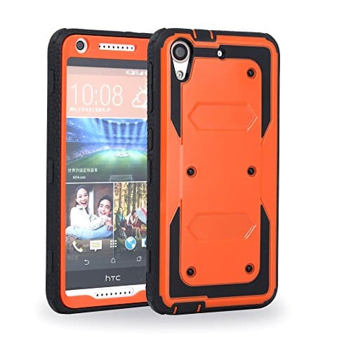 HTC Desire 626 626s Case, CASEPLAY [Shock Absorption] With [Built in Screen Protector] ShockProof Hard [Impact Resistant] Scratch Resist Protective Case for HTC Desire 626 626s (Orange)