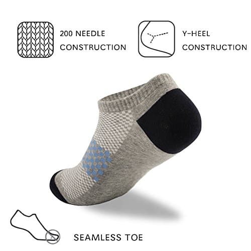 YingDi No Show Low Cut Athletic Antibacterial Socks for Men and Women - pack of 2/4/6 pairs