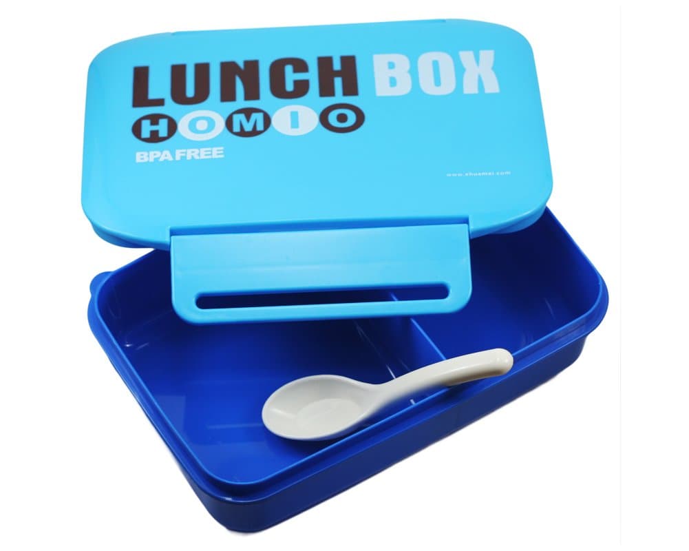 Homio Click Lock Bento Mealtime School Lunch Box Set BPA Free : Color may vary