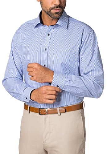 Eterna Long Sleeve Shirt Comfort FIT Twill Striped