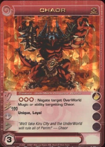 CHAOR Chaotic Premium Edition Season 1 Ultra Rare Gold Foil Card &amp; Unused Code (MAX STRENGTH 100) by Chaor Card