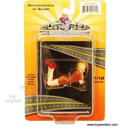 Motorhead Miniatures Figurine - Lady Darlene (1/18 scale, Brown) 231BN diecast motorcycles and cars