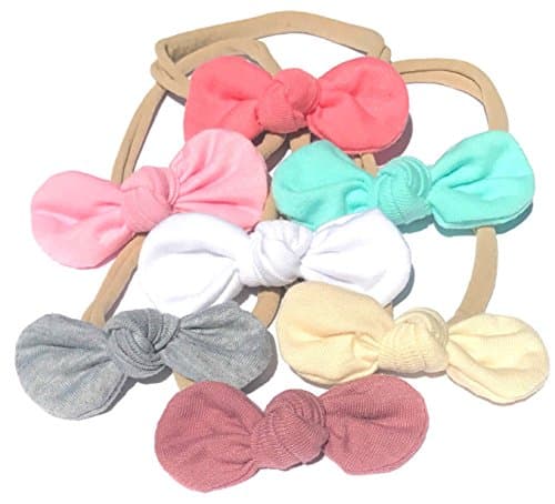 Nylon Knot Headbands set of 7 headbands