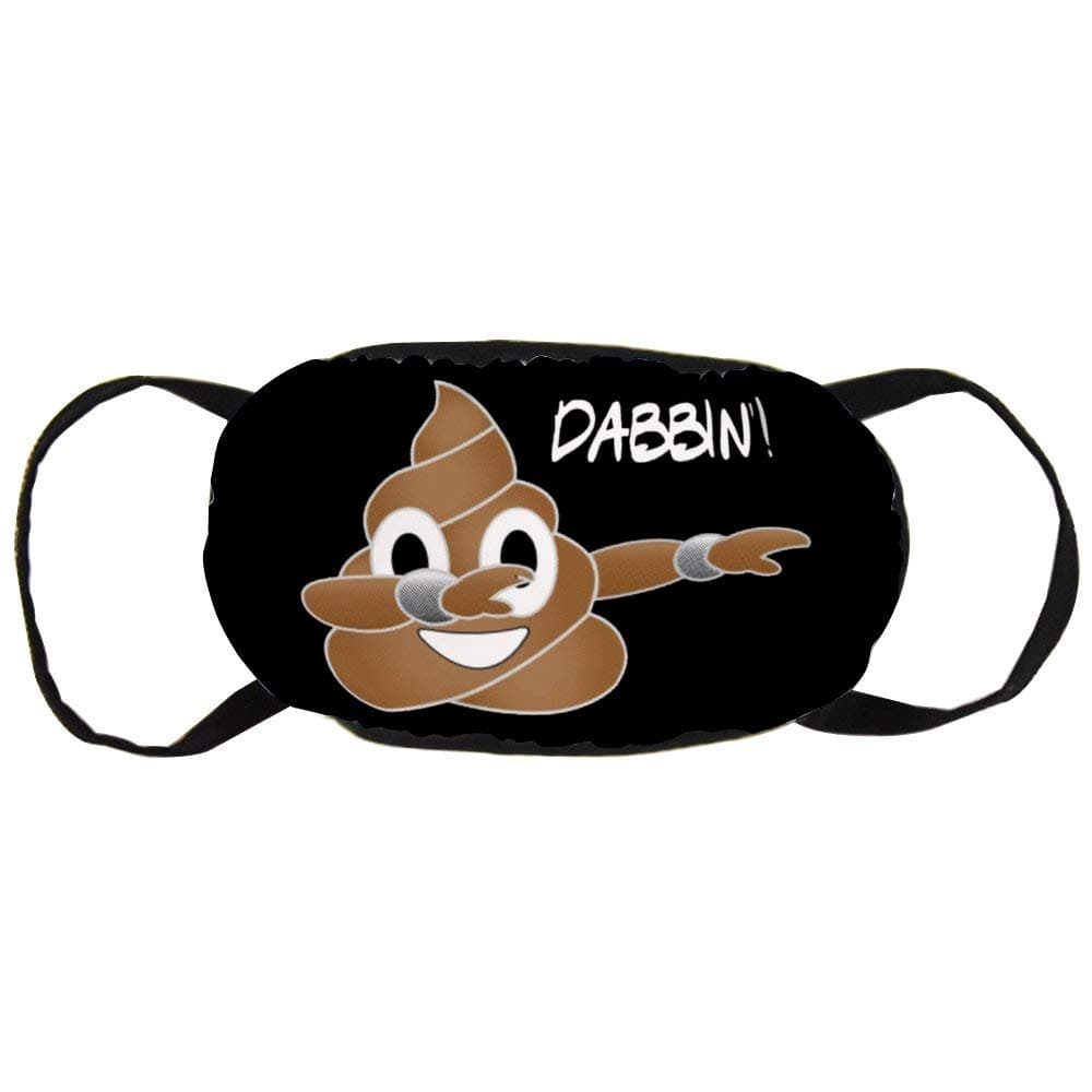 Funny Dabbing Poop Emoji Cotton Windproof mask Pure Cotton Respirator