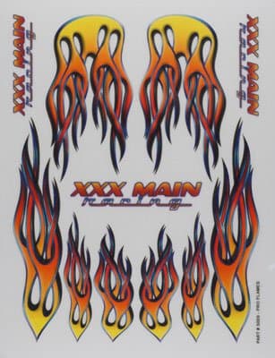 XXX MAIN RACING S009 Sticker Sheet Pro Flames XXXC0088