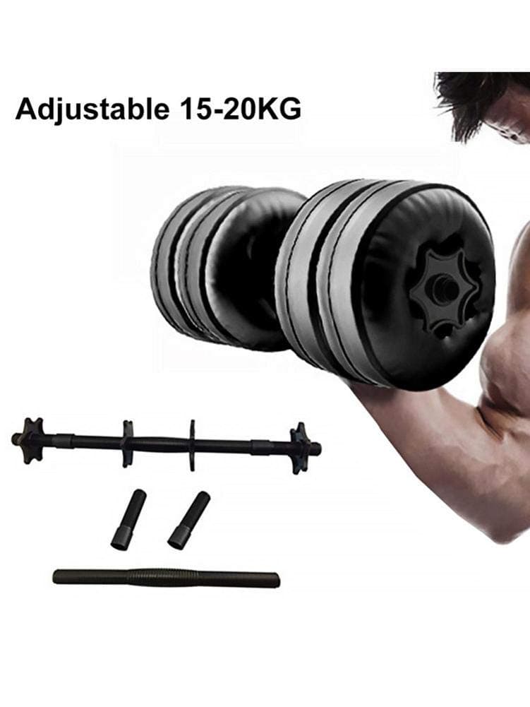 chlius Water Filled Adjustable Dumbbells Weight 20KG Arm Muscle Strength Fitness Dumbbell Environmentally Friendly Anti-smash Barbells For Home Fitness Weight Lifting
