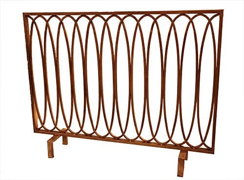 Dessau Home Antique Gold Oval Loop Firescreen