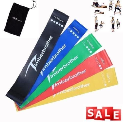 Resistance Bands Loop Exercise Yoga Elastic Workout Band Fitness Training 5pcs by SuccessfulDealsStore