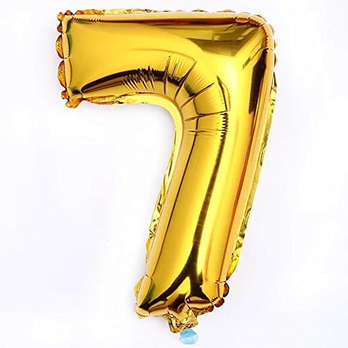 Giant Golden 40" Number 0-9 Aluminum Foil Digital Balloons for Decoration (Digital "7")