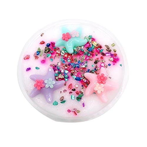 Sansee Beautiful Color Starfish Beach Slime Squishy Putty Scented Stress Kids Clay Toy (White)