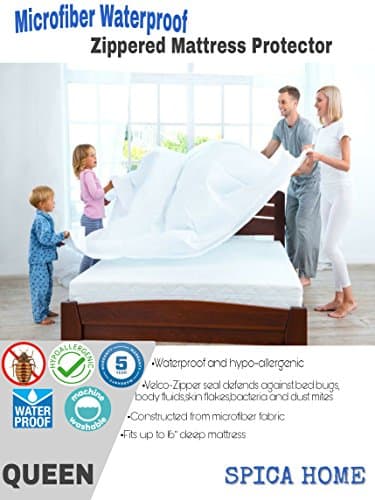 SPICA HOME PREMIUM WATERPROOF ZIPPERED MATTRESS PROTECTOR (QUEEN 60 X 80)