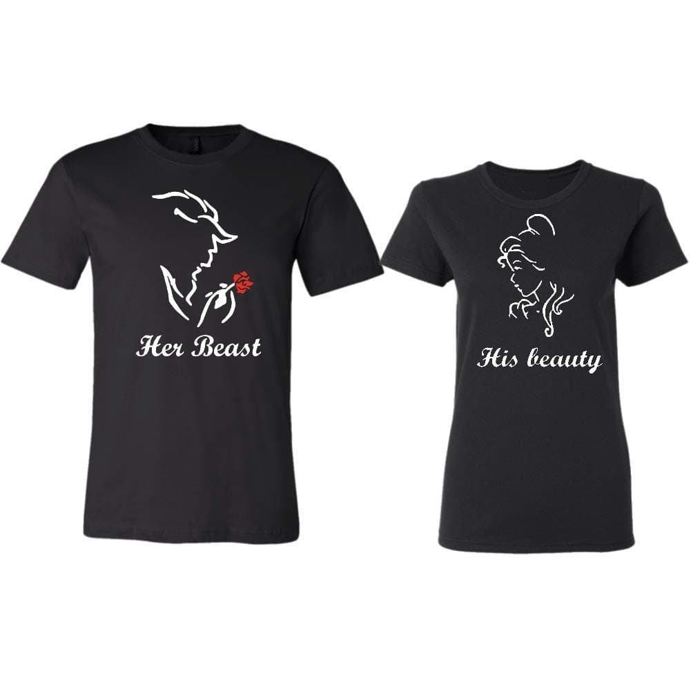 Couple T-Shirts Set, Gift for him and her Matching Newlywed Anniversary Wedding Couples T Shirt