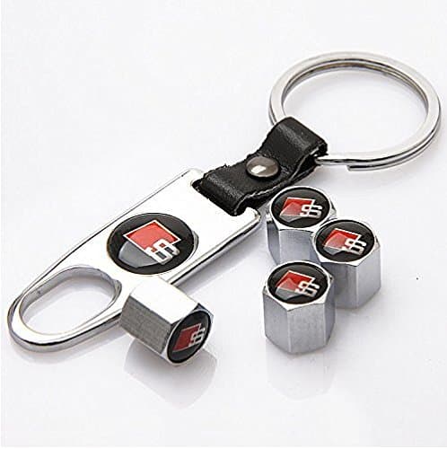 Katheriney 4PCS Fit For Audi All Model Auto Car Sline Tire Wheel Valve Stem Caps (Fits: Audi)