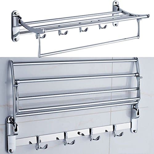 Zomag Towel Rack Wall Mount Bathroom Shelf Bar Rail Hotel