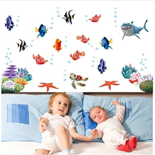 Removable Finding Nemo Shark Vinyl Kid&amp;apos-s Room Decor Wall Stickers Decal Mural 1pcs