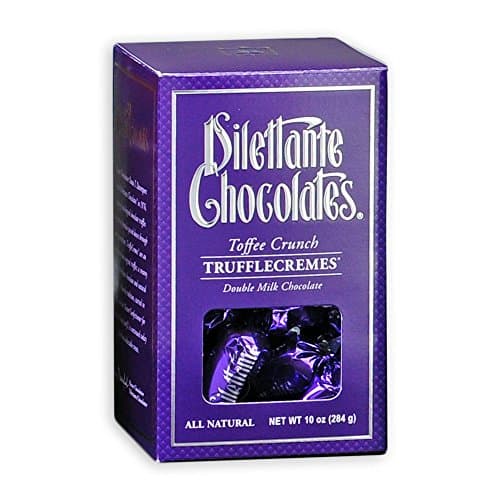 Toffee Crunch Truffle Crèmes in Double Milk Chocolate - 10oz Gift Box - by Dilettante (3 Pack)