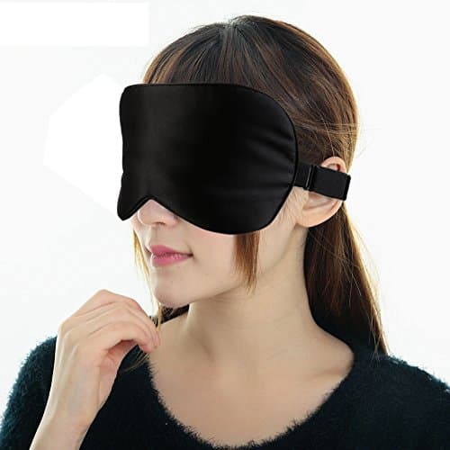 Mountains Natural Silk Sleep Mask Super-Smooth Eye Mask &amp; Blindfold,Ultra Lightweight Night Blinder Eyeshade for Travel, Shift Work, Meditation, Migraines (Black, 01)