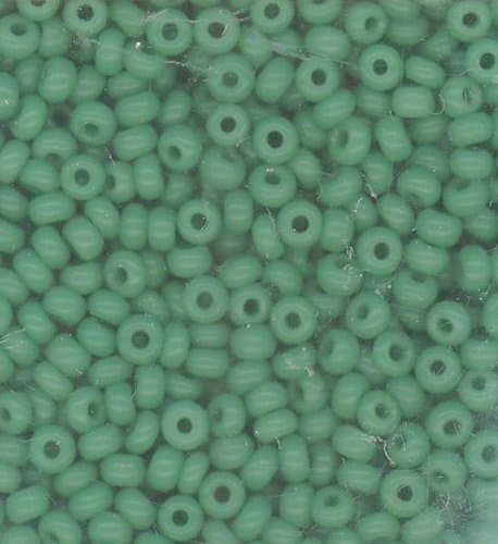 Cousin Czech Glass Beads, 11/0 Opaque Green Seed Beads, 10 grams
