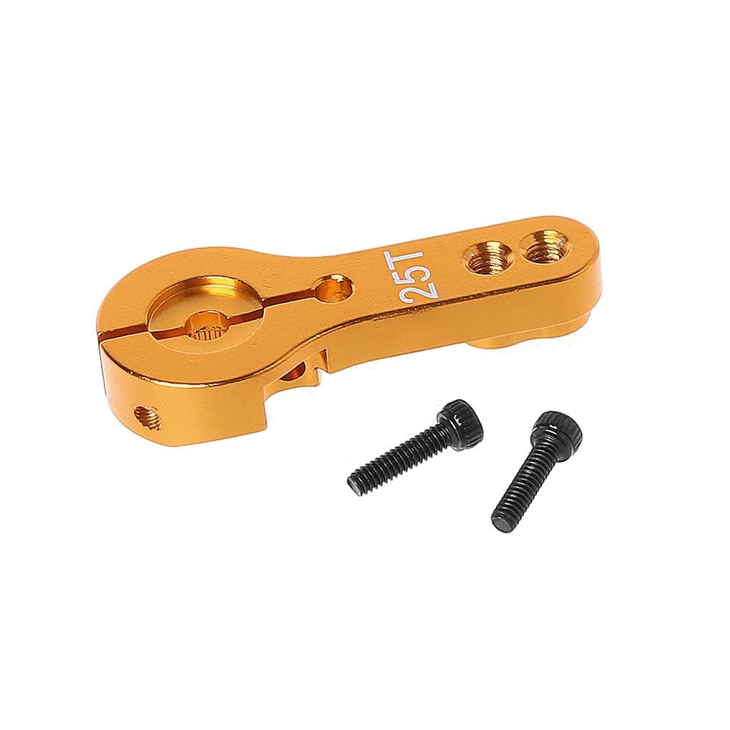Gjyia 25T M3 Metal RC Servo Steering Arm Horn for 3-20kg RM447 Remote Control Toys Gold