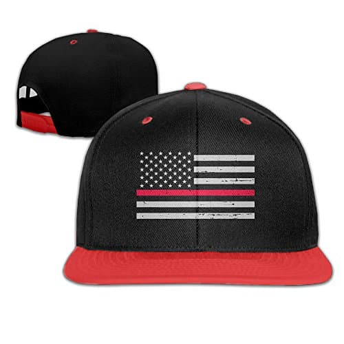 Military Thin Red Line Flag Hip-Hop Hat Baseball Cap
