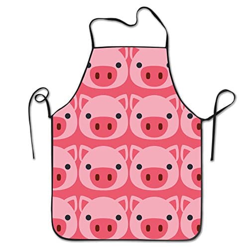 Funny Apron Chef Kitchen Cooking Apron Bib Pig Face Emoji Home Comfortable
