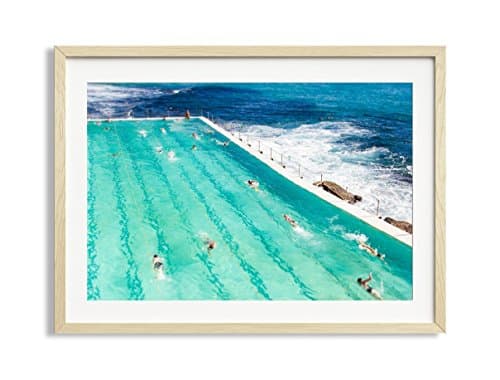30x42" Framed Extra Large "Follow the Leader" Bondi Beach Australia Aerial Beach Photography Print
