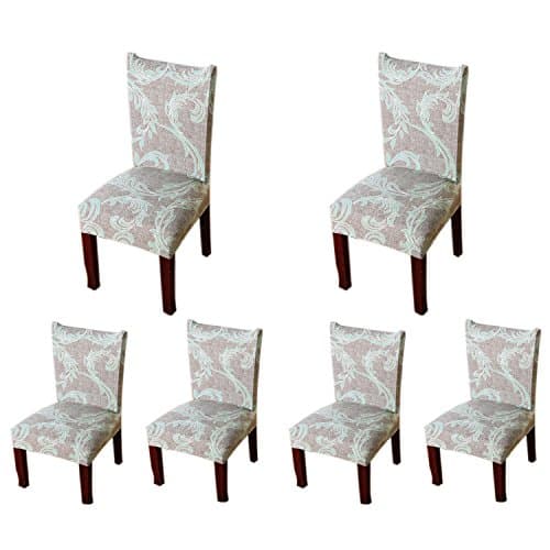 Jiuhong Stretch Removable Washable Short Dining Chair Protector Cover Slipcover (6, Style 32)