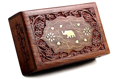 Handmade Wooden Jewelry Box / Ring Box / Watch Box / Keepsake Trinket Organiser (Design 3)