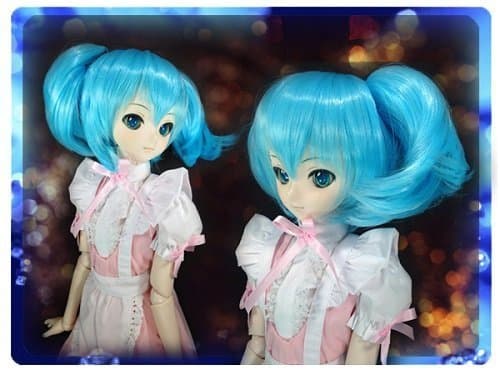 Doll wig * tails * Sky Blue * 9 to 9.5 inches * Dollfie Dream * DD / MDD * Super Dollfie * SD size
