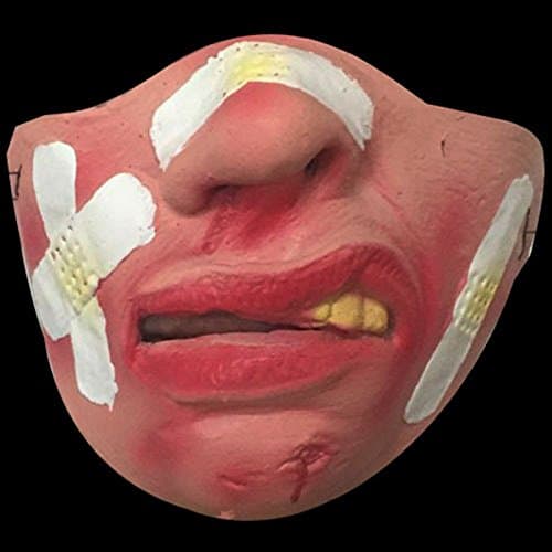 Emorefun Toys Halloween Half Face Latex Mask Horror Party Decoration Bandage Design