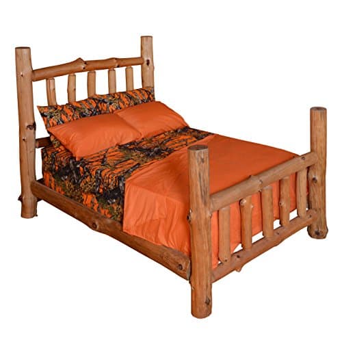 THE WOODS Premium Microfiber CAMO Sheet Set (Orange, Twin)