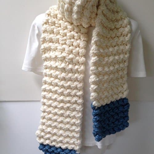 Handknit Super Chunky Scarf - Wool Blend - Soft & Squishy