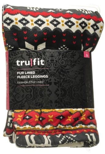 Tru Fit Fur Lined Fleece Leggings (Small, Designed)
