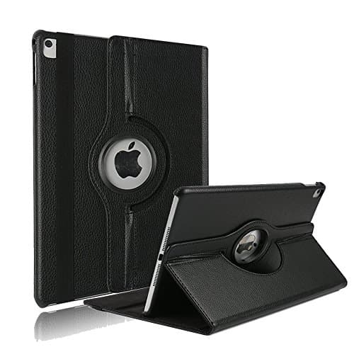 New iPad 9.7 inch 2017 Case,BearDaDa [Lightweight] 360 Degree Rotating Stand PU Leather Cover with Auto Sleep/Wake Function for iPad 9.7 inch 2017 - Black