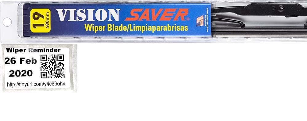 Passenger Windshield Wiper Blade for 2010-2015 Toyota Prius & Reminder Sticker (Vision Saver)