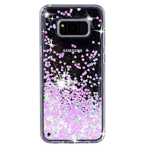 Galaxy S8 plus Case Clear, Casesay Liquid Cases Fashion Creative Design Flowing Floating Luxury Bling Glitter Sparkle with Rhinestone Diamond Pattern [TPU with PC] for for Samsung Galaxy S8 plus