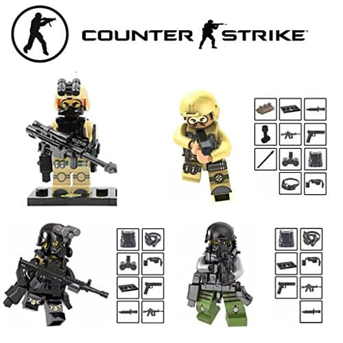 12pcs Policeman Soldier Special Force Figures with Weapons Accessories Toys Building Blocks 100% Compatible Army Mini Figures SWAT Team